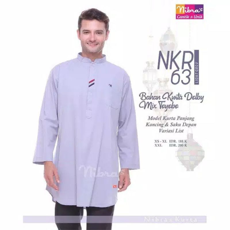 SALE NIBRAS NKR 63 KOKO KURTA DEWASA LENGAN PANJANG