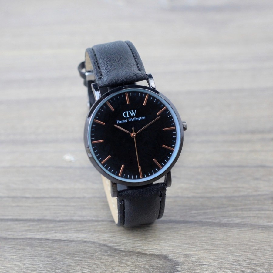 Jam Tangan Pria Wanita Dw Fashion Tali Kulit Analog