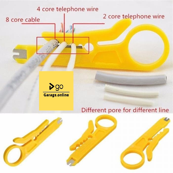 Alat Pemotong Lapisan luar Kabel PENGUPAS KABEL PORTABLE KUNING Gunting Tang Kupas Potong Kabel Listrik Telepon Utp dll MUDAH DIBAWA RINGAN