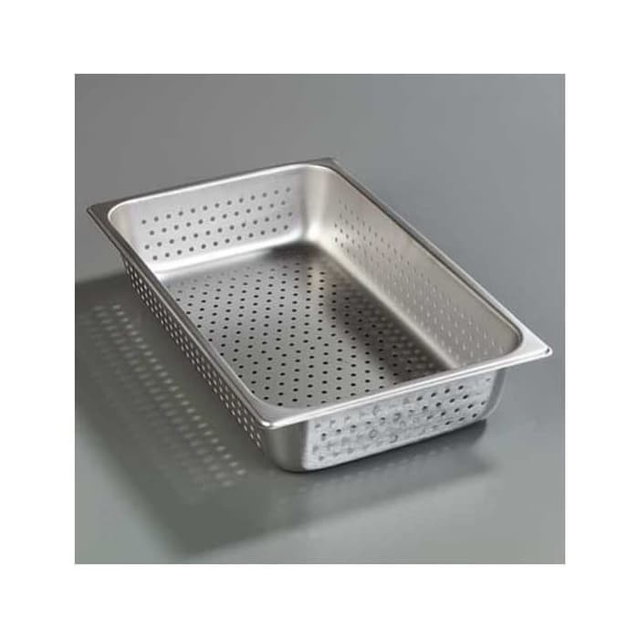 LUBANG Perforated Food pan prasmanan Stainless ukuran 1/2 tinggi 6.5CM