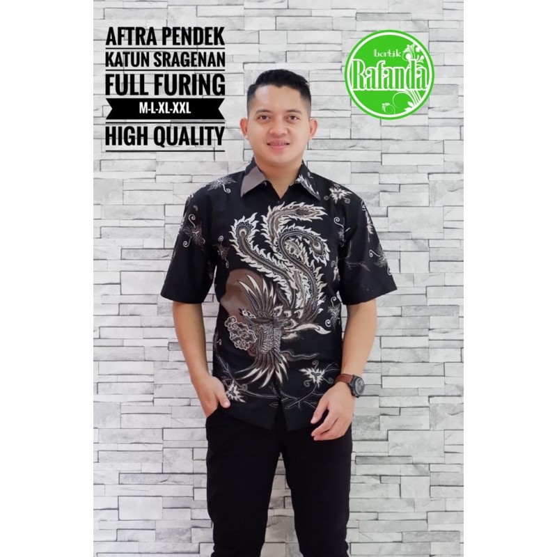 BATIK AFTRA PENDEK FULL FURING KATUN HALUS SRAGENAN SIZE M-XXL ASLI SOLO TERMURAH