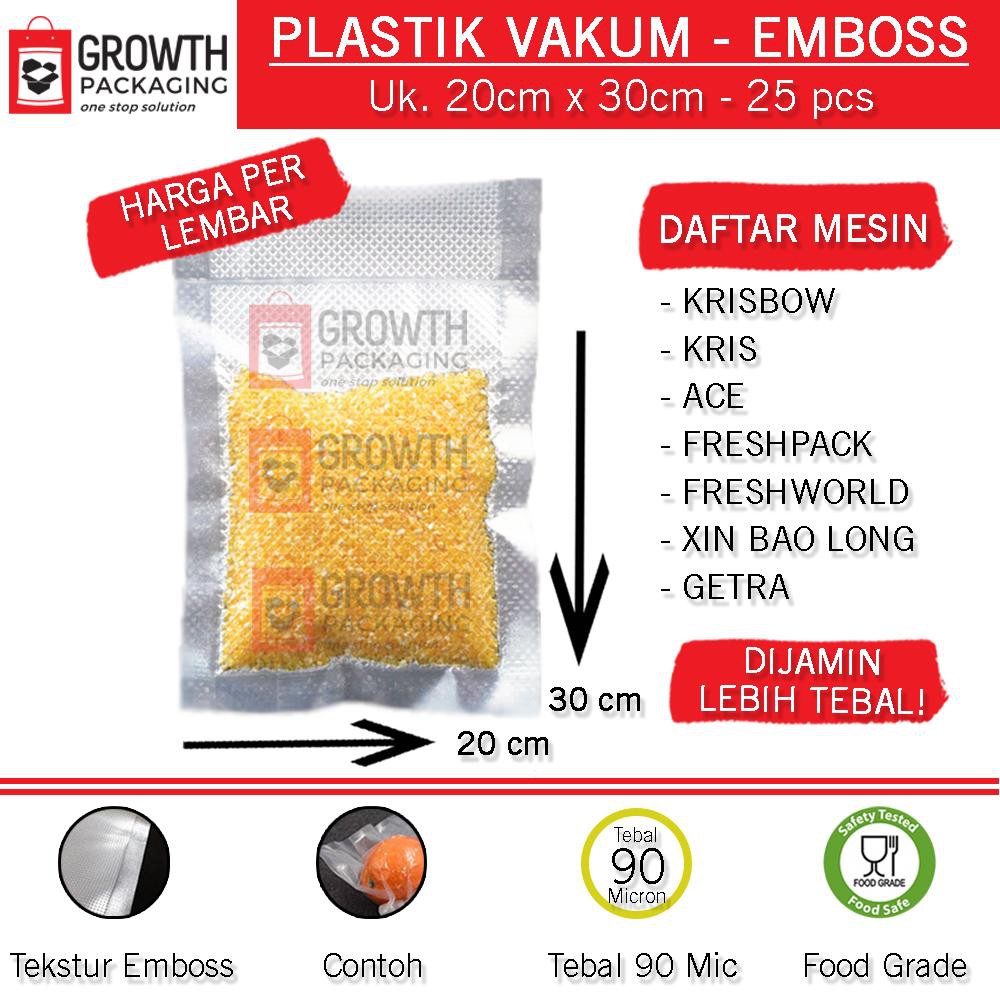 Plastik vakum emboss 20x30  Vaccum makanan Vacuum emboss
