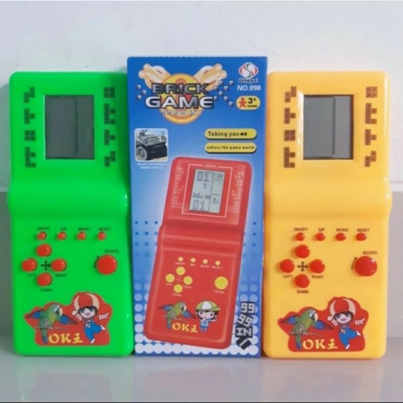 Mainan Brick Game Tetris Gimbot Jadul - Game boy Anak Laki Perempuan