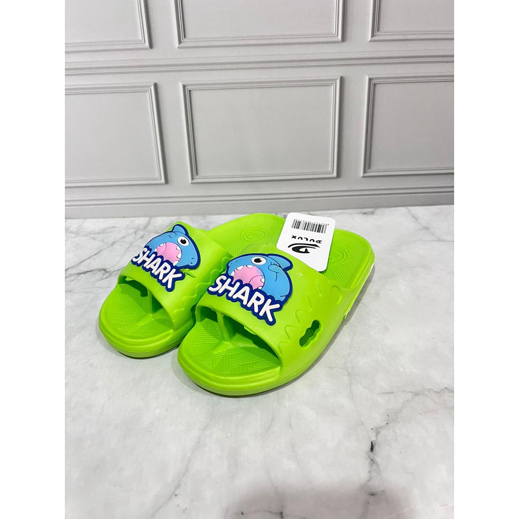 DX-306C-SH Sandal Jepit Selop / Sandal 2in1 Anak Laki Laki Karakter Ikan Paus Baby Shark Merek Dulux Size 30-35