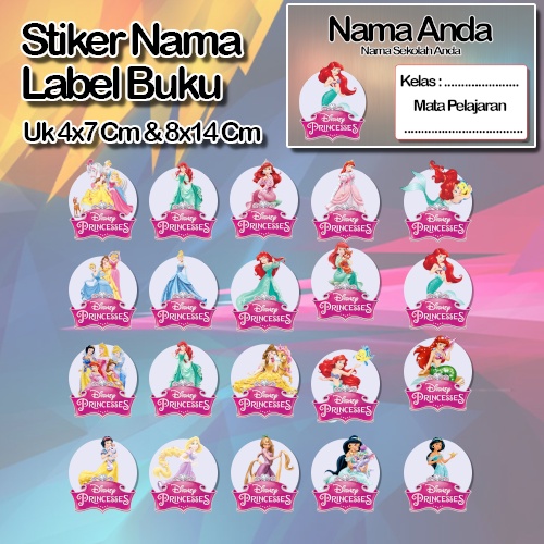 

Stiker Princes Princess Putri duyung cantik animasi kartun karater anime Karakter Lucu Custom Lebel Nama cromo murah 20 Varian berbeda Sticker Pelajaran Mapel buku anak sekolah No 7
