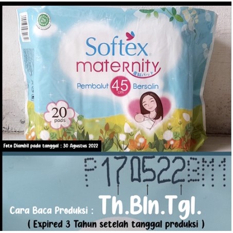 SOFTEX MATERNITY PADS 10 &amp; 20 pcs - Pembalut BERSALIN - Panjang 45 cm pembalut Nifas