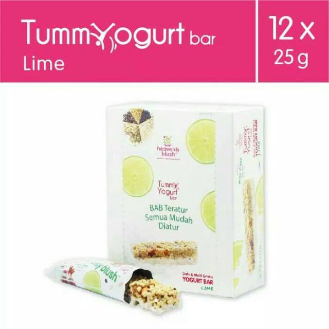 

Heavenly Blush Tummy Yogurt Bar Lime 12 pcs @25 gr (1box)