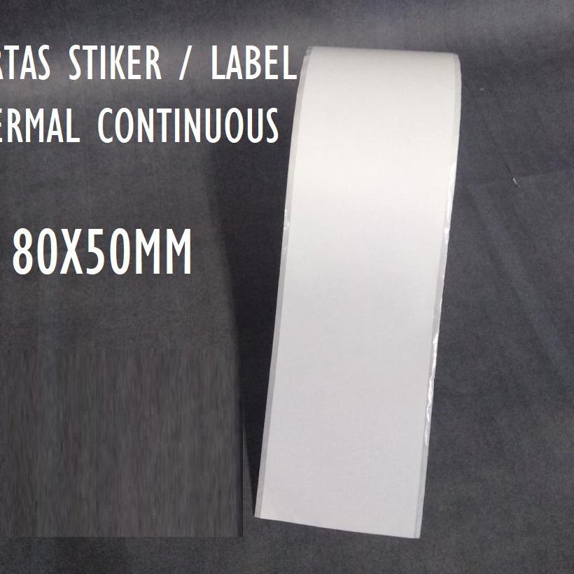 

Ready Stock 99Q VQ - Kertas Stiker Label Printer Thermal 80x50mm Continuous 80 x 50mm 52 Big Sale