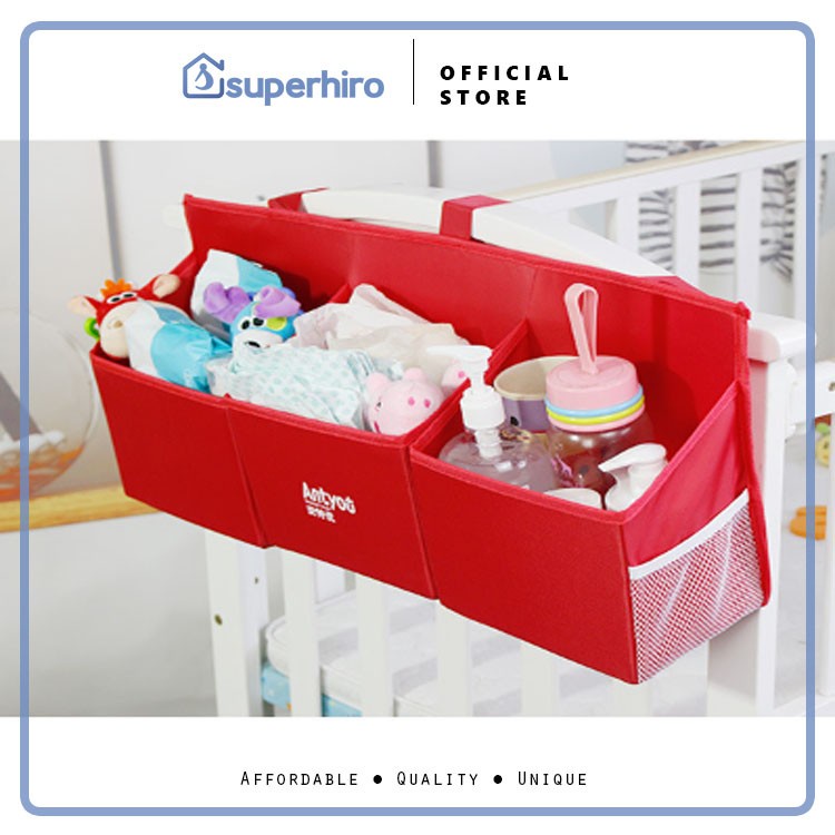 Tas Bayi Penyimpanan samping tempat tidur Tas mainan Diaper Organizer