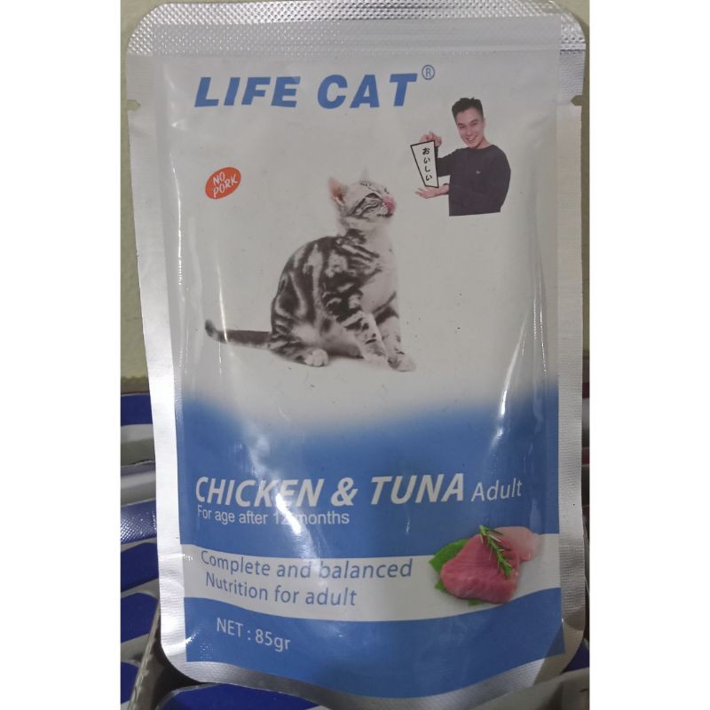 Life Cat Chicken Adult 85g Makanan Kucing basah sachet