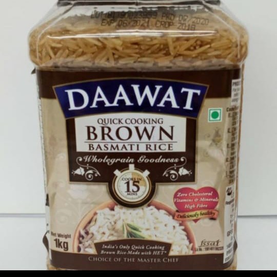 

bg20t01r Daawat Brown Basmati Rice 1 Kg Sv012Ss