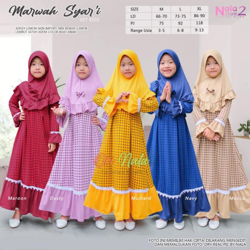 marwah syari kids xl _ raline syari xl