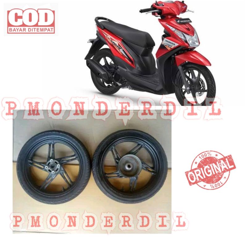 Velg Racing Depan Belakang New Honda Beat + Ban Original