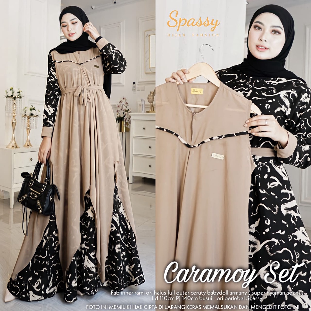 Caramoy Set Dress Wanita Gamis Spassy Original Fashion Muslim