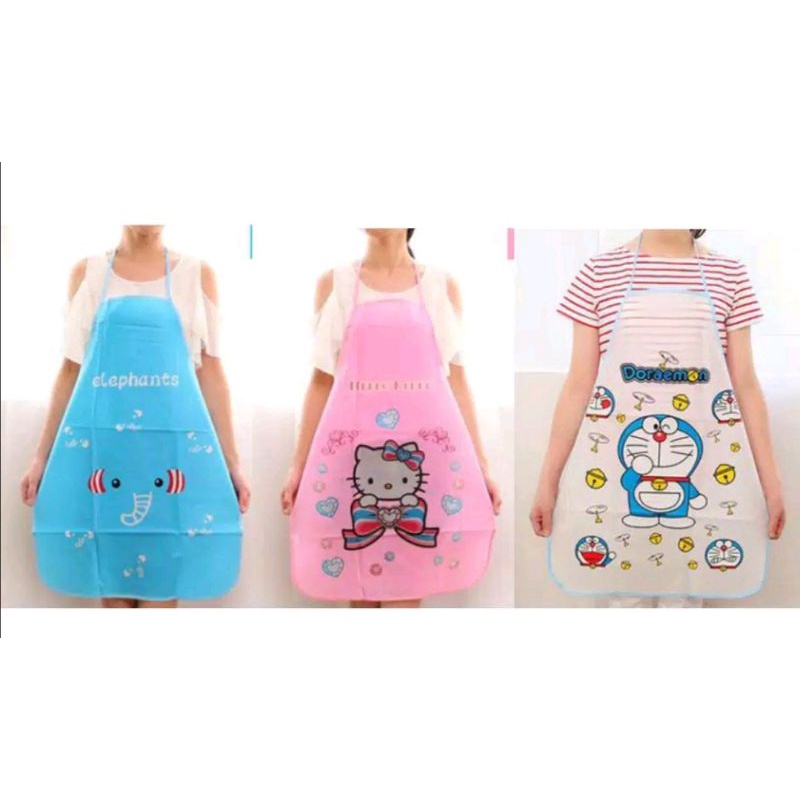 Celemek apron waterproof anti air minyak karakter