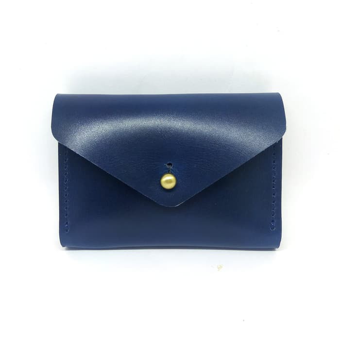 dompet kartu muat banyak model amplop simpel warna biru - PHWL317