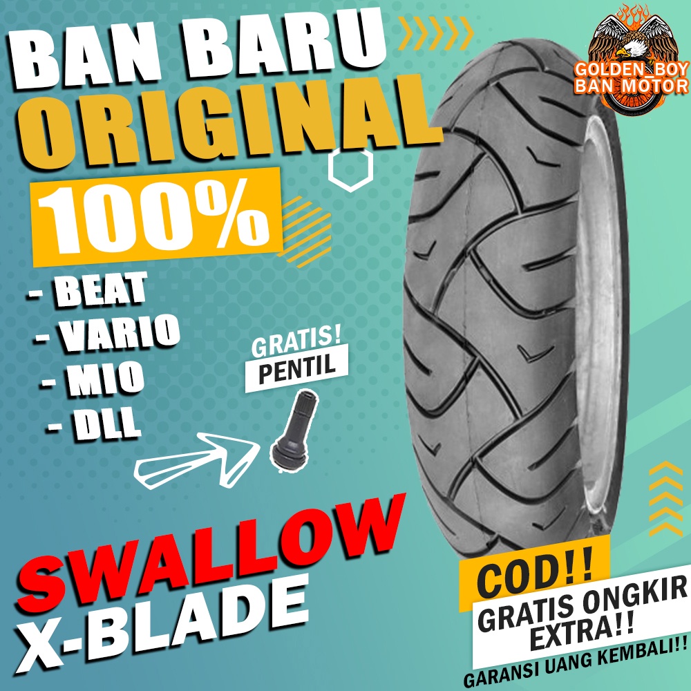 ban motor matic tubles beat swallow xblade ring 14 tubles sepasang paket ban motor matic depan belakang beat vario scoopy mio pcx aerox sepasang tubles ring 14 tubeless