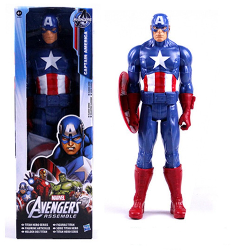 Mainan Action Figure Marvel Avengers Iron Man Hulk Black Panther Wolverine Bahan PVC Ukuran 12 30cm Dengan Kotak