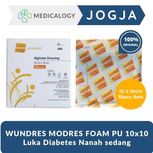 WUNDRES MODRES FOAM PU 10x10 - Luka Diabetes Nanah sedang