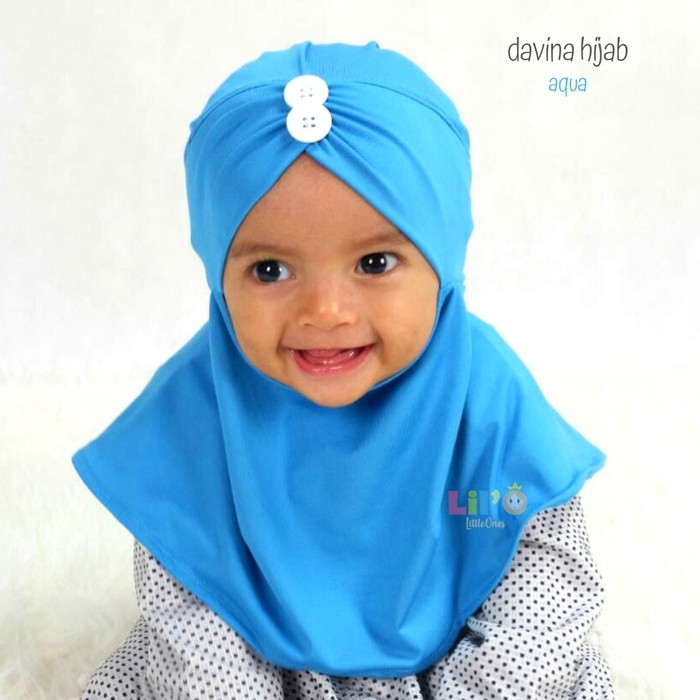 Lil'O Series - Davina Hijab / Jilbab Lucu Anak Bayi Perempuan 0-2 Thn - Fuschia S 1