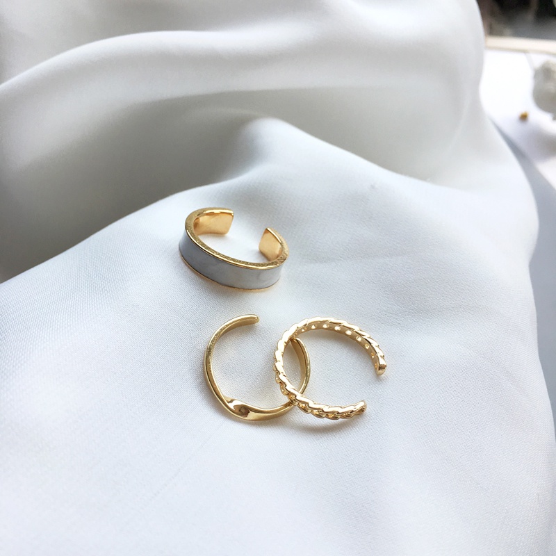 Set Cincin Kepribadian Warna Putih Untuk Perempuan