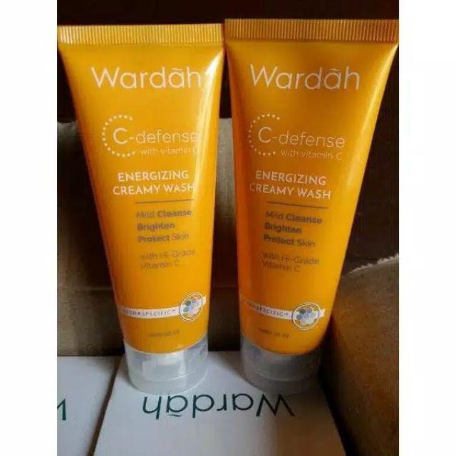 Sabun Cuci Muka Wardah Energizing Creamy Wash Vit C Vitamin C 100 ML