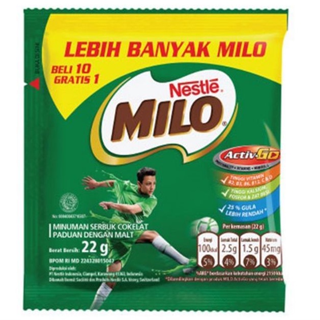 

Nestle Milo Minuman Bubuk Cokelat Ecer Satuan 22gr