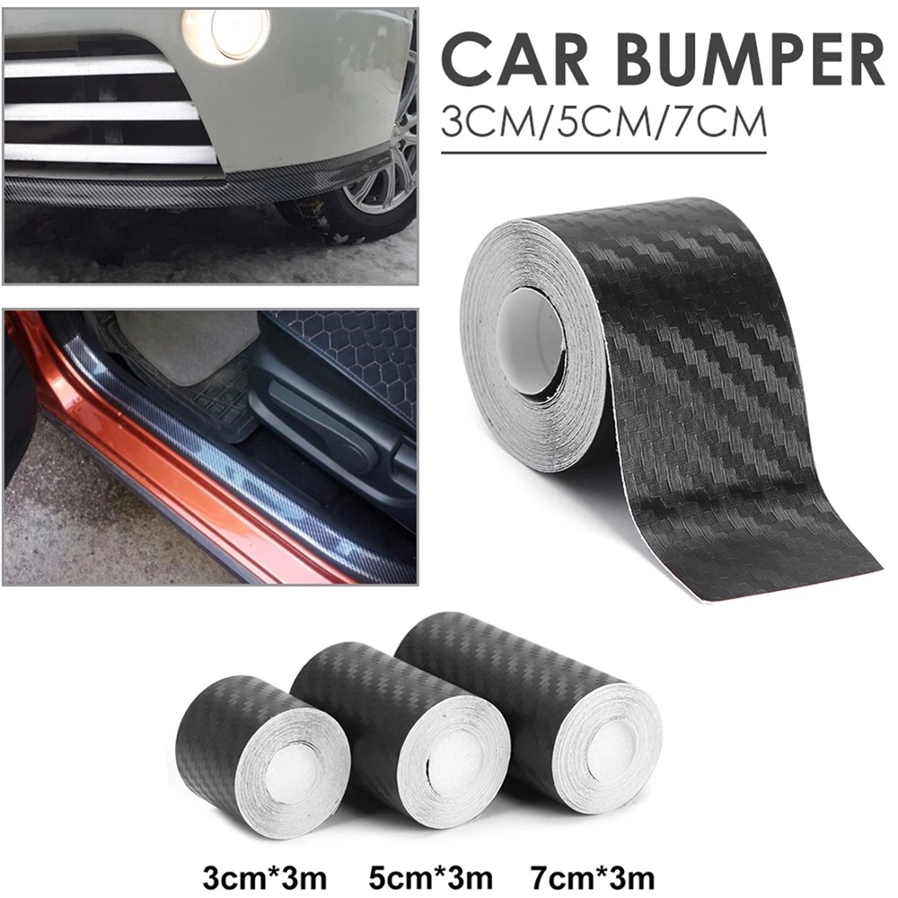 3/5/7/10m Carbon Fiber Protector Strip Sticker Auto Bumper Door Sill Protection Anti-stepping Car Decoration Tape