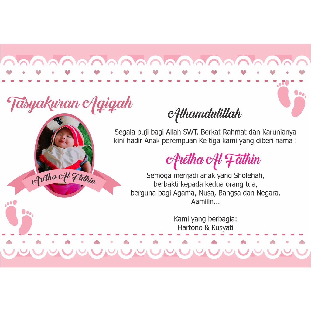 

Label Aqiqah Labeh untuk nasi kotak aqiqah dan tasyakuran