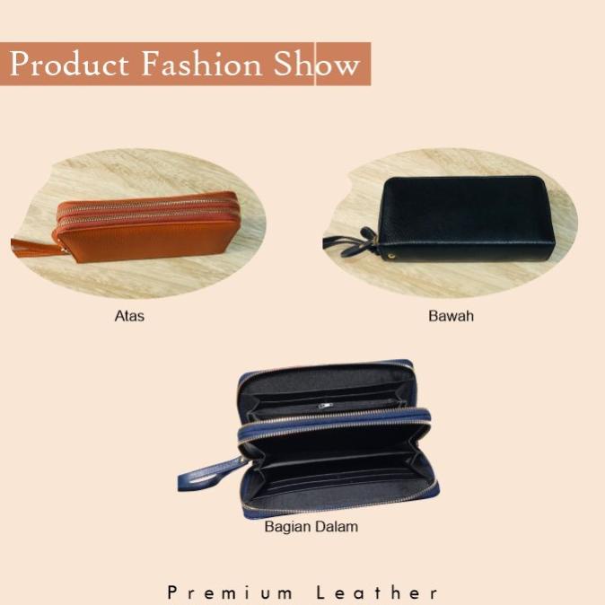 Dompet Wanita Kulit Asli Dpmpet Panjang Resleting Dompet Papirut Dpw65U19