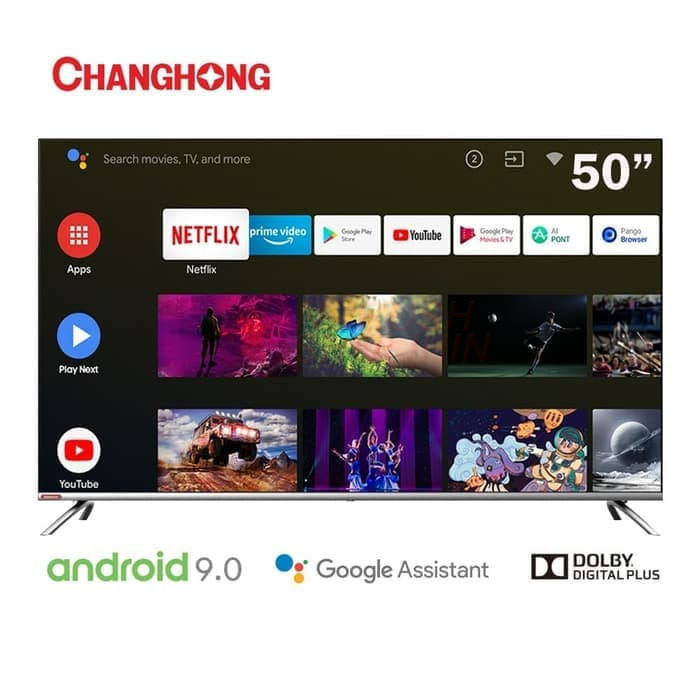 Harga Diskon Tv Led 50 Inch Changhong 50 Inch 50h7 4k Uhd Android 9 0 Smart Tv Khusus Hari Ini Lazada Indonesia