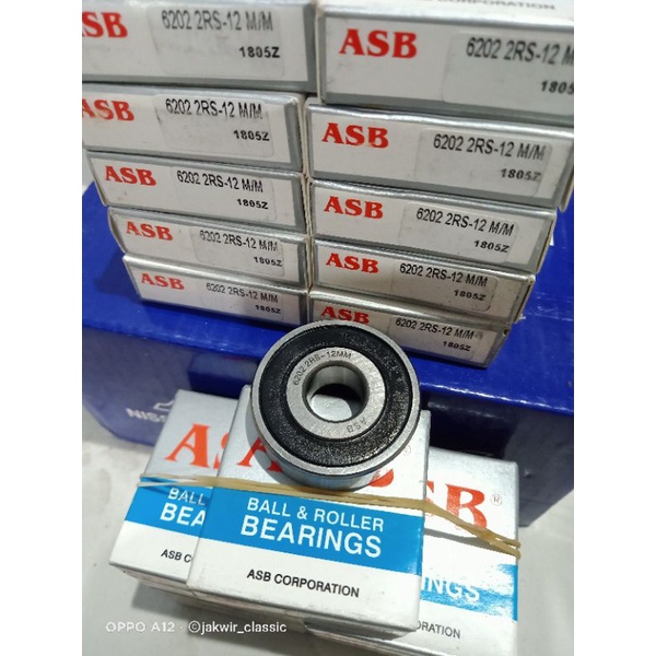 Laher asb 6202 2RS 12MM laher PNP RCB/BRT Chemco dll