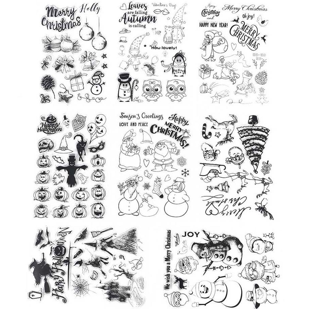 Top Stempel Transparan Motif Santa Claus Lucu Untuk Craft DIY