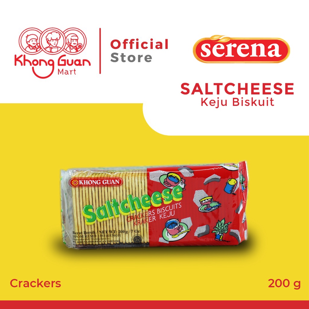 

KHONG GUAN Saltcheese Crackers Biskuit Pack 200 Gram