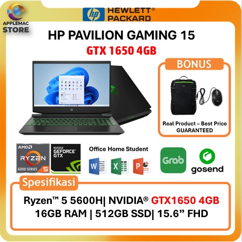 Jual Hp Pavilion Gaming Ec Ax Gtx Gb Ryzen H Gb Ssd W Ohs Fhd Hz