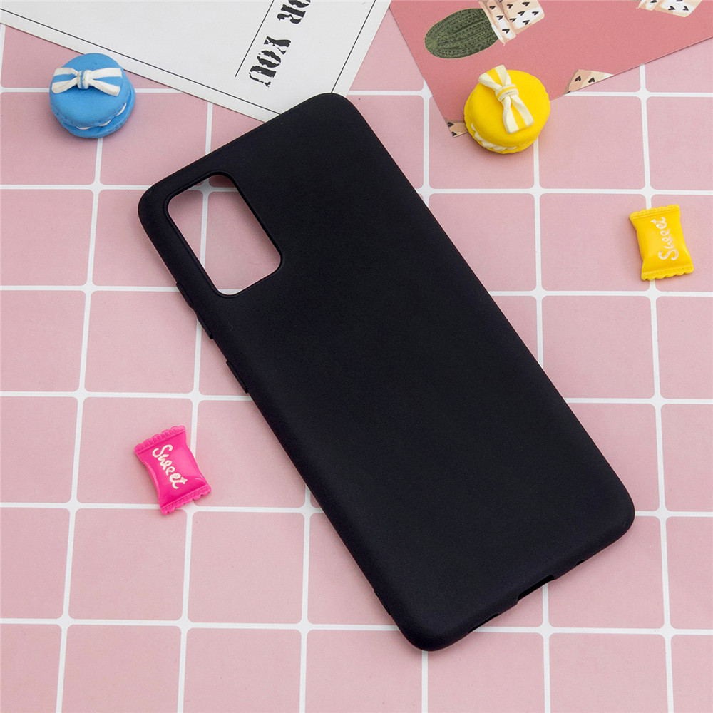 Samsung Galaxy A51 A71 S20 Pro S20 Ultra Candy Color Slim Thin Soft TPU Phone Case Cover-Black