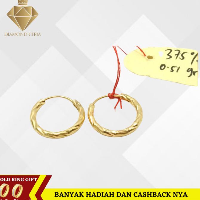 Anting Emas Asli Anting Dewasa Kadar 375% 0,51Gr