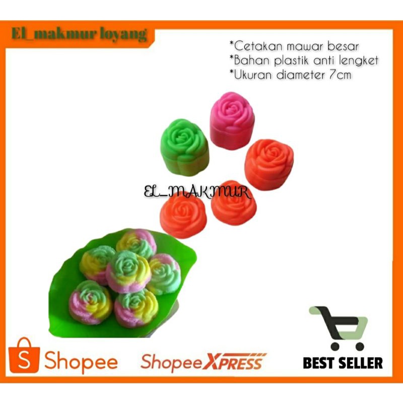 12 pcs cetakan mawar besar, cetakan kue mawar plastik