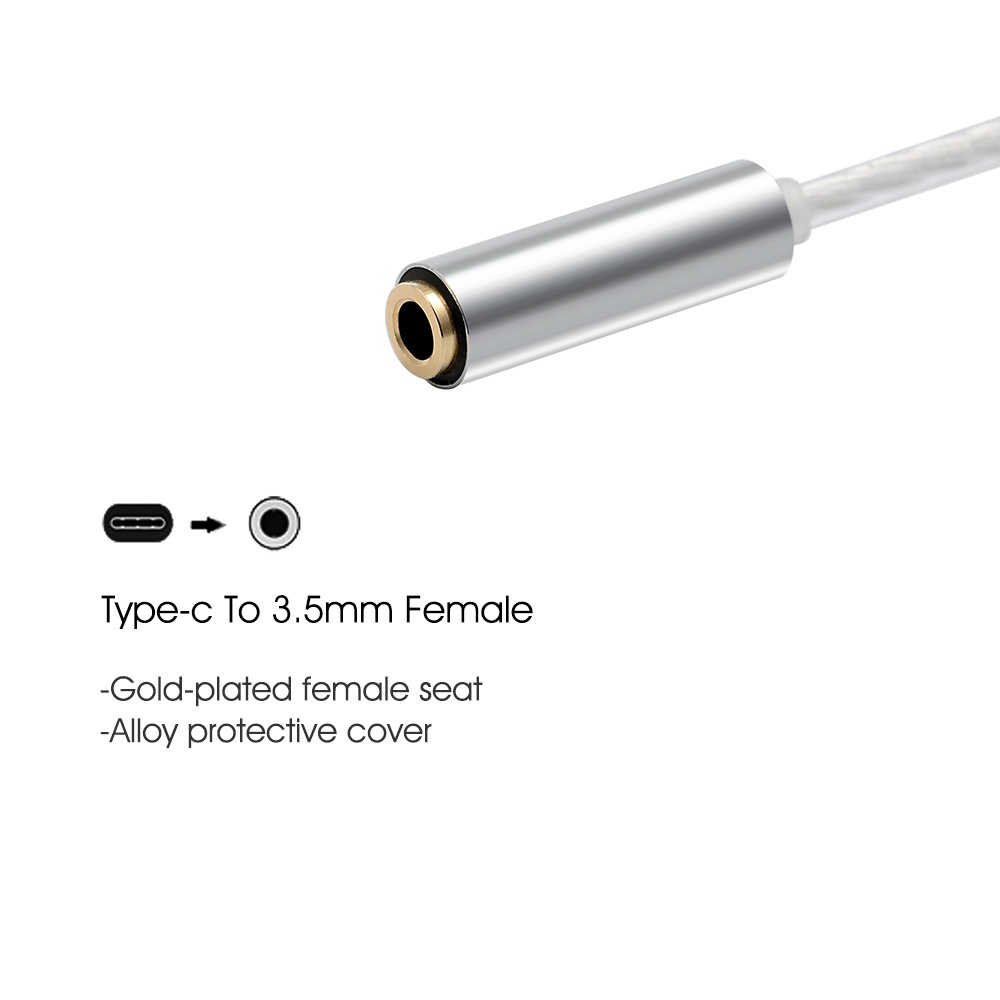 Faaeal Kabel adapter USB Tipe C Ke 3.5mm (TRS) DAC HiFi KT4099