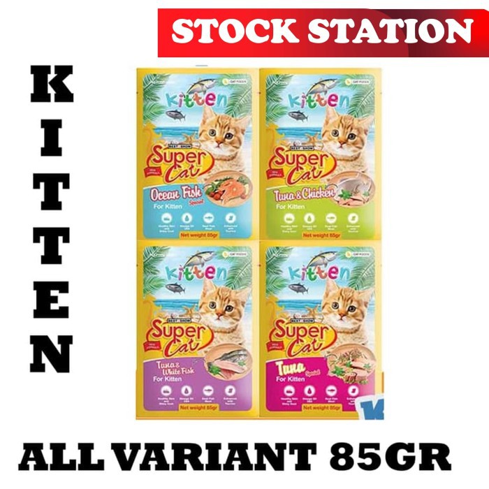 SUPER CAT Pouch 85gr Kitten All Varian