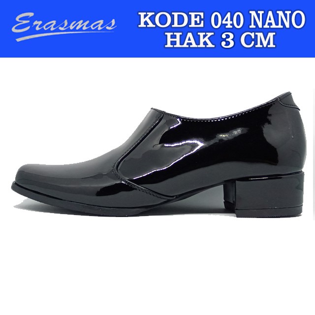 Sepatu Ankle Boot Resleting 040 Erasmas Hak 3 Cm Polwan Kowad Satpol PP Security Secwan Bhayangkari