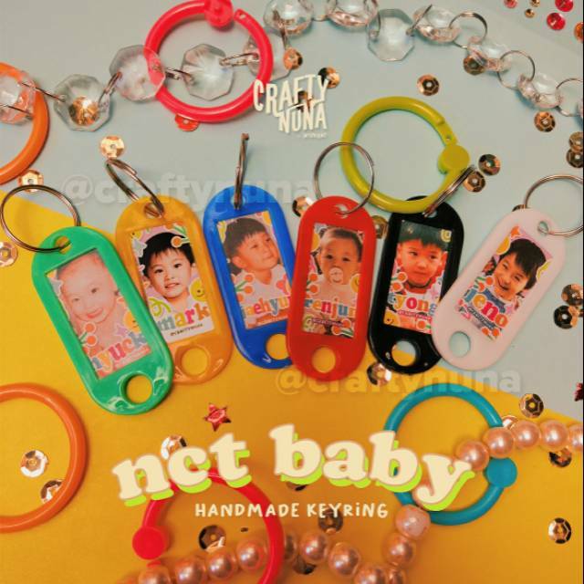 ✨ NCT Baby Handmade Keyring by Crafty Nuna ✨ cute foto bayi babies dream 127 kpop ganci custom key tag