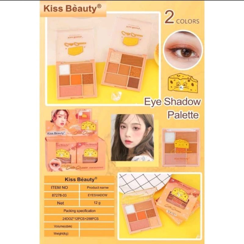 PROMO!!!EYESHADOW PALETTE KISS BEAUTY CUTE CHEESE NO.87278-03