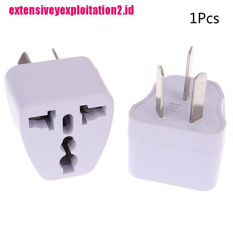 &lt; E2id &amp; &gt; Adapter Power 3-Pin USA / Euro / As Ke Autralia Untuk Travel