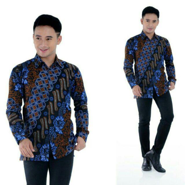 Kemeja Batik Slimfit Best Quality Code Ab111 Motif Roda