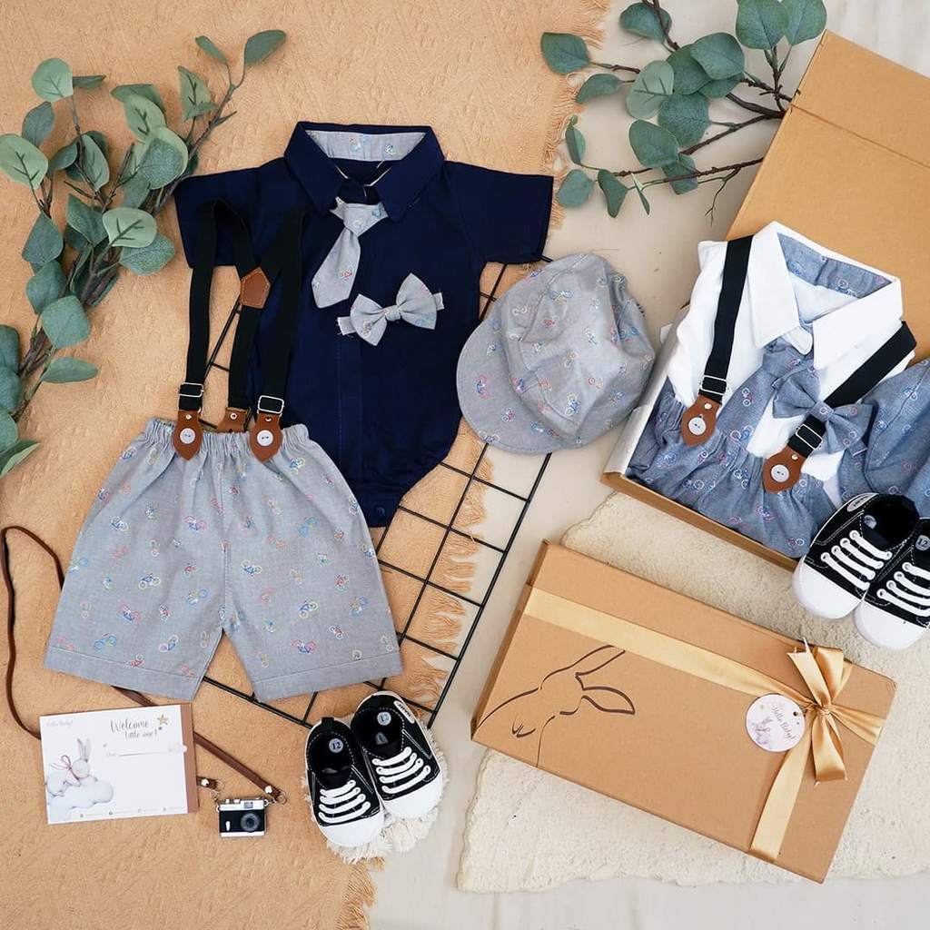 LIO036 Boys Baby Hampers 0-12 months/ Hampers bayi newborn/ Kado bayi/ baby boys gift set-Adolf Navy