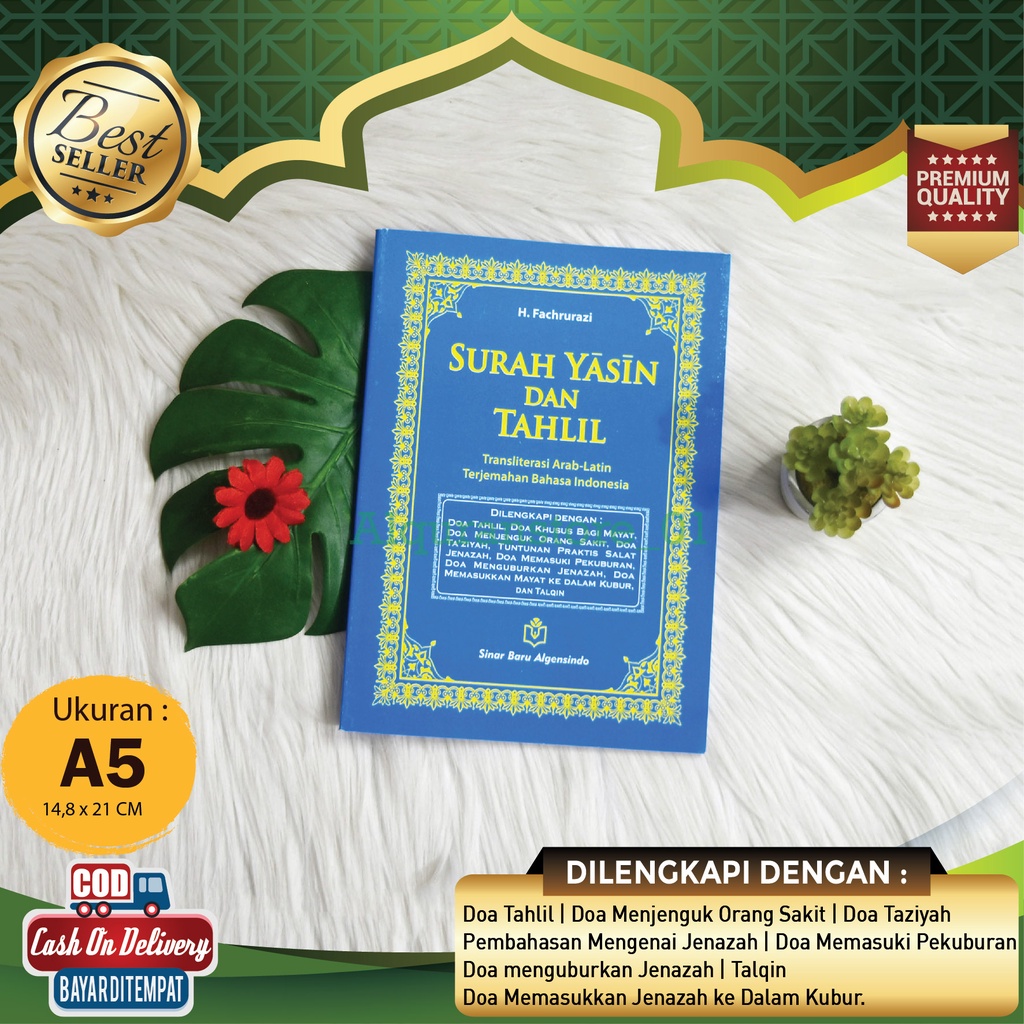 Buku Surah Yasin Dan Tahlil Transliterasi Latin Terjemah bahasa Indonesia SC Ukuran Besar A5 (21x15c