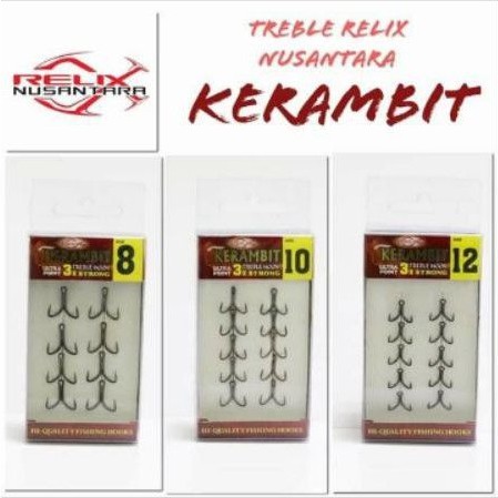 TREBLE HOOK RELIX NUSANTARA KERAMBIT (3X STRONG)