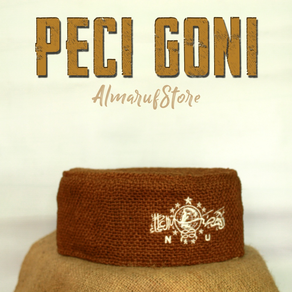 Peci Goni Coklat Logo NU / Kopyah Nusantara
