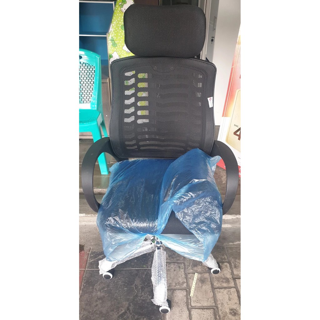 Kursi kerja direktur jaring sandaran tinggi roda